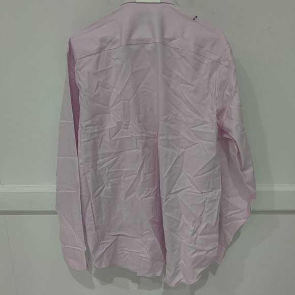 DEFECT Calvin Klein Mens Regular Fit Stretch Pink Size 16.5 34/35 $75 A389 - Picture 2 of 3